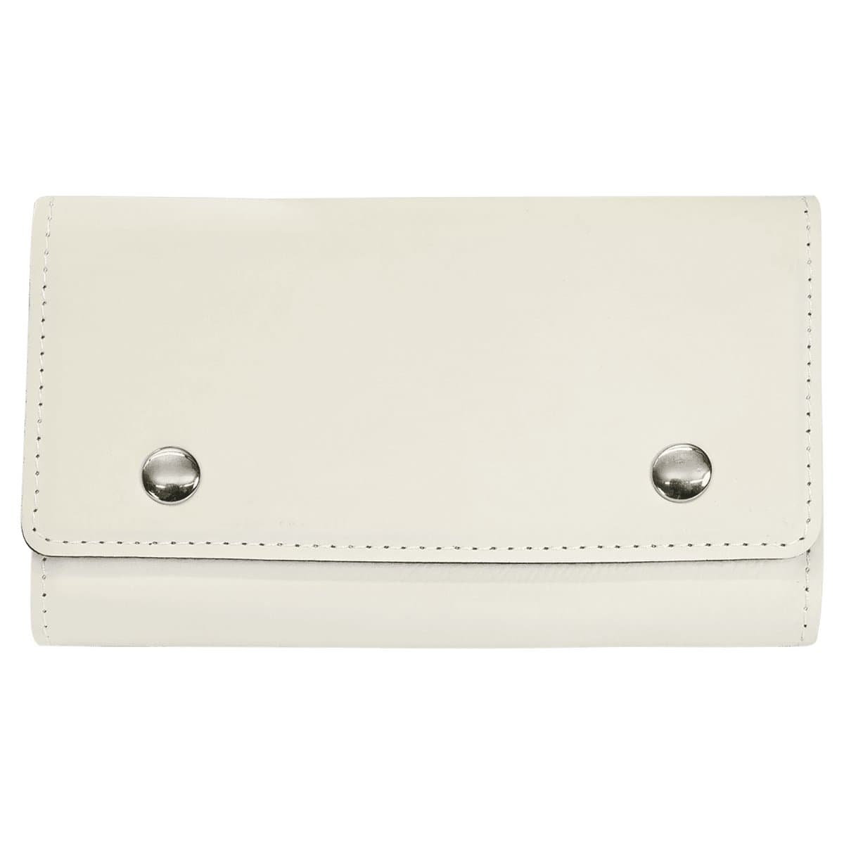 White Laserable Leatherette Card & Dice Set