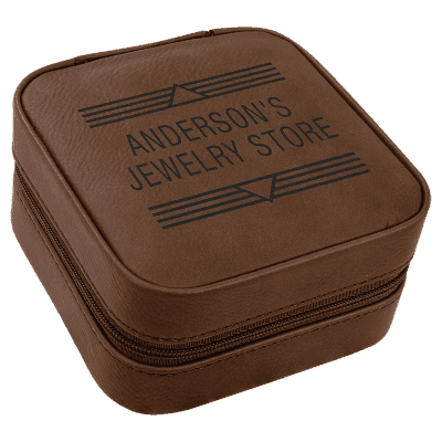 Travel Jewelry Box - Leatherette, Creekside Collection – Dark Brown