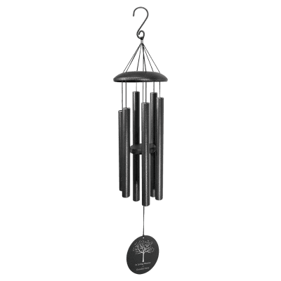 36" Black Powder Coated Aluminum Wind Chime