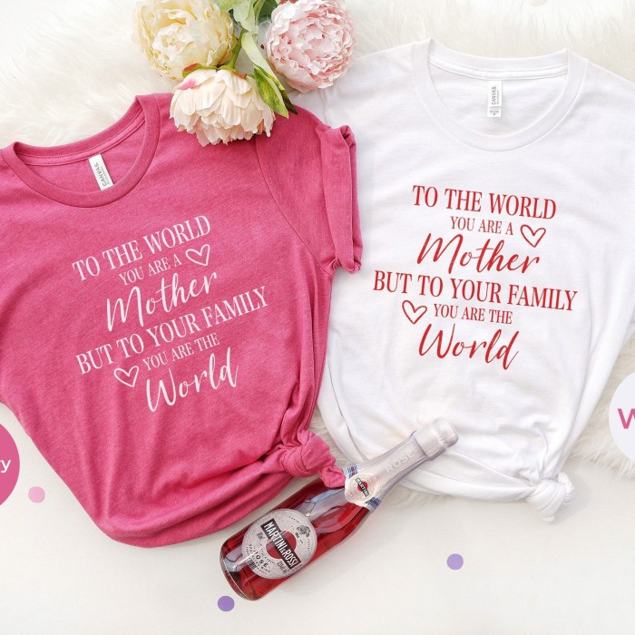 To The World You Are A Mother But To Your Family You Are The World Shirt, Mother's Day Shirt, Mother's Day Gift, Mothers Day, Gifts For Mom To The World You Are A Mother But To Your Family You Are The World Shirt, Mother's Day Shirt, Mother's Day Gift, Mothers Day, Gifts For Mom