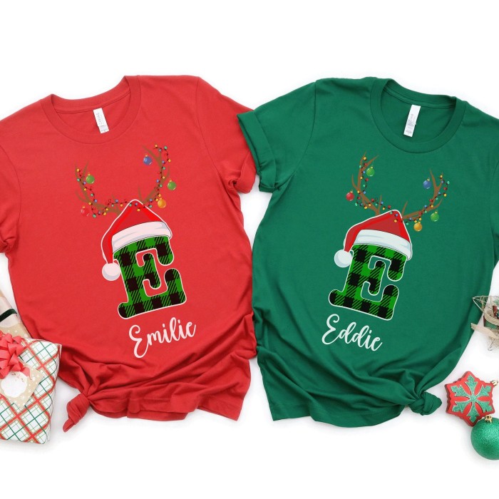 Custom Monogrammed Family Christmas Shirt, Womens Christmas Pajamas, Christmas Monogram Shirt, Custom Christmas Shirt, Christmas Gift, Custom Gift