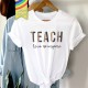 Inspirational Teacher Shirts, Leopard Print Teacher Shirts, Teach Love Inspire Shirt, Back To School Shirt, Teacher Appreciation Shirt Inspirational Teacher Shirts, Leopard Print Teacher Shirts, Teach Love Inspire Shirt, Back To School Shirt, Teacher Appreciation Shirt