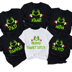 Custom Grinch Squad Shirt, Personalized Grinch Heart Shirt, Matching Family shirt, Christmas Custom Shirt, Custom Family Shirts Custom Grinch Squad Shirt, Personalized Grinch Heart Shirt, Matching Family shirt, Christmas Custom Shirt, Custom Family Shirts
