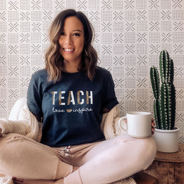 Inspirational Teacher Shirts, Leopard Print Teacher Shirts, Teach Love Inspire Shirt, Back To School Shirt, Teacher Appreciation Shirt Inspirational Teacher Shirts, Leopard Print Teacher Shirts, Teach Love Inspire Shirt, Back To School Shirt, Teacher Appreciation Shirt