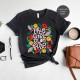 Wild Flower Bouquet Shirt, This Girl Is On Fire Tee, Best Gift for Friend , Gift For Her, Wildflower Tshirt, Floral Tshirt, Gift for Women