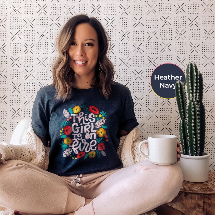 Wild Flower Bouquet Shirt, This Girl Is On Fire Tee, Best Gift for Friend , Gift For Her, Wildflower Tshirt, Floral Tshirt, Gift for Women