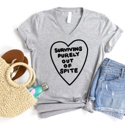 Surviving Purely Out Of Spite Shirt, Surviving T-shirt, Gift for Cancer Survivor, Gift for Survivor T-shirt, Survivor Gift Shirt Surviving Purely Out Of Spite Shirt, Surviving T-shirt, Gift for Cancer Survivor, Gift for Survivor T-shirt, Survivor Gift Shirt
