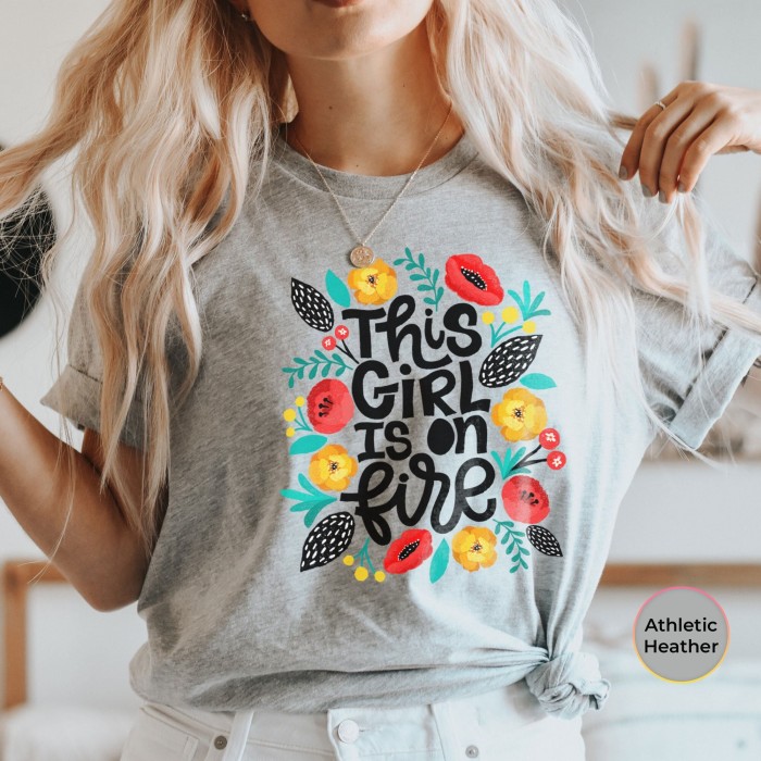 Wild Flower Bouquet Shirt, This Girl Is On Fire Tee, Best Gift for Friend , Gift For Her, Wildflower Tshirt, Floral Tshirt, Gift for Women