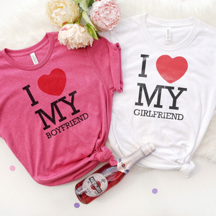 I Love My Girlfriend Shirt, I Love My Boyfriend Shirt, Valentines Couple Shirt, Valentines Day, Love Valentine Shirt, Matching Couple Shirt