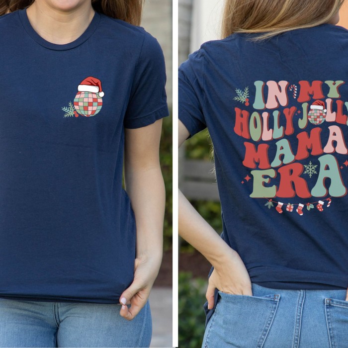 In My Holly Jolly Mama Era Shirt, Retro In My Mom Era Festive Apparel Shirt, Christmas Shirts For Mama, Xmas Mama Shirt, Jolly Mama Shirt