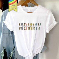 Custom Mommy Shirt With Kids Names, Gold Leopard Print Personalized Mom Shirt, Mother's Day Shirt, Custom Kids Names Mom Shirt, Gift For Mom