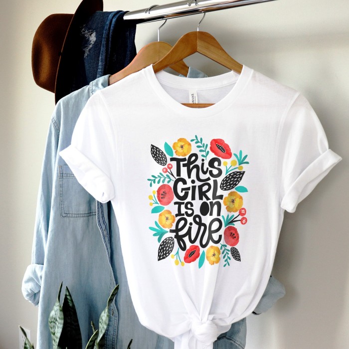 Wild Flower Bouquet Shirt, This Girl Is On Fire Tee, Best Gift for Friend , Gift For Her, Wildflower Tshirt, Floral Tshirt, Gift for Women