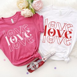 Love Valentine's Day Shirt, Love All Day Every Day Shirt, Valentines day Gift for Woman, Couple Matching, Retro Valentine Shirt, Cute Tee Love Valentine's Day Shirt, Love All Day Every Day Shirt, Valentines day Gift for Woman, Couple Matching, Retro Valentine Shirt, Cute Tee