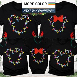 Disney Mickey and Minnie Shirt, Christmas Lights Tee, Disney Christmas Lights Shirts, Christmas Gift, Disney Family shirt