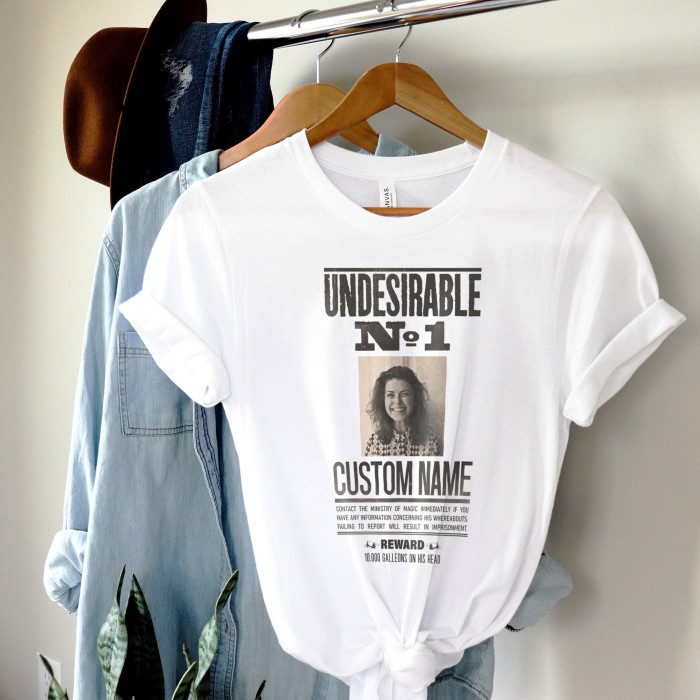 Customize Wizard Shirt, Undesirable No:1 Custom Wizard Name Shirt, Personalize Photo Shirt, Movie Inspired Shirt, Family Vacation Shirt