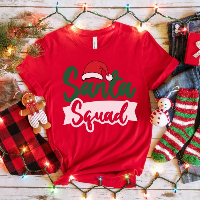 Santa Squad Shirt, Christmas Shirts, Christmas Gifts, Matching Family  Holiday Party Shirts, Christmas Squad Shirt, Merry Christmas Shirt