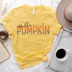 Hello Pumpkin Fall Shirt, Thanksgiving Shirt, Fall Leopard Pumpkin T-Shirt, Fall Gift For Her, Pumpkin Spice Shirt, Womens Cute Fall Shirt Hello Pumpkin Fall Shirt, Thanksgiving Shirt, Fall Leopard Pumpkin T-Shirt, Fall Gift For Her, Pumpkin Spice Shirt, Womens Cute Fall Shirt