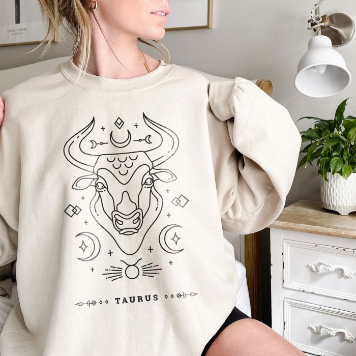 Zodiac Horoscope Sweatshirt, Zodiac Sing Taurus Sweater