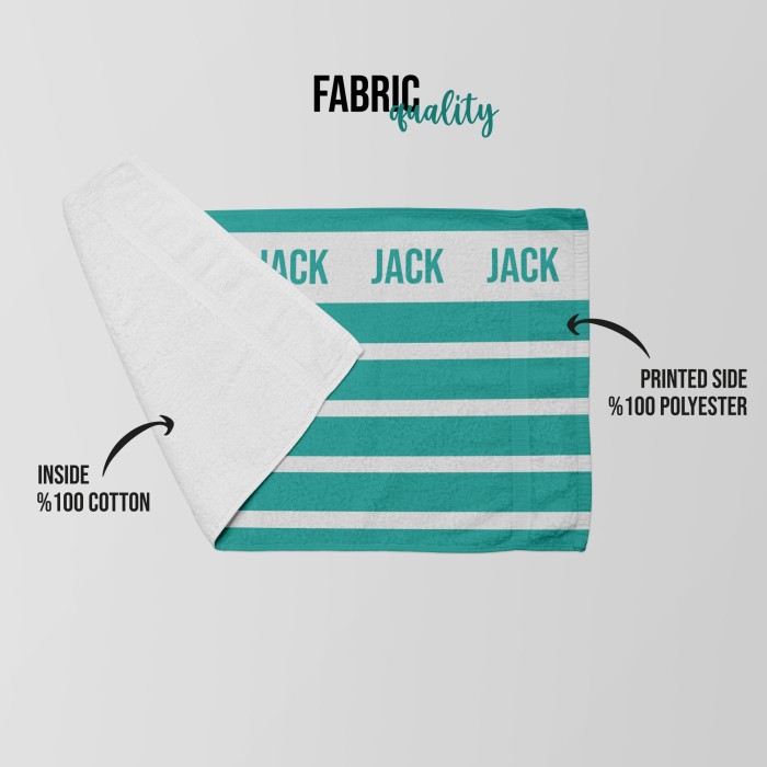 Personalized Brand Beach Towels For AIRBNB and VBRO, Vertical Lines Printed Pool Towel for Hotels, Personalized Bath Towel, Honeymoon Gift