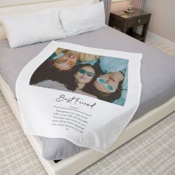 Best Friend Definition Blanket With Photo, Gift For Bestie, Soul Sisters, Gift for Family, Present For Her Him