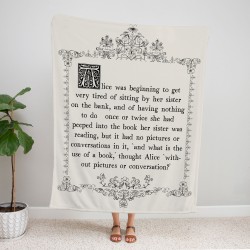 Custom Book Page Blanket, Personalized Favorite Quote Throw , Vintage Cottagecore Decor, Couch Blanket , Book Lover Gift, Dark Academia, Custom Throws