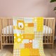 Personalizable Couch Throw, Teddy Blanket With Name, Patchwork Style Nursery Quilt, Child Room Decor, Daisy Baby Blanket, Gingham Pattern
