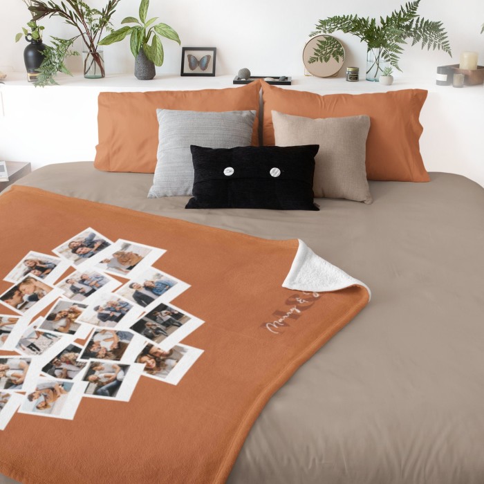 Personalized Wedding Gift, Valentine's Day Gift, Polaroid Couple Photos, Custom Photo Blanket, Couples Gift, Gift For Him, Gift For Her