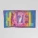 Multi-color Tie Dye Pattern Custom Name Beach Towel, Personalized Colorful Bath Towels, Rainbow Pattern Pool Towel, Birthday Vacation Gift