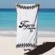 Custom Baseball Team Towel, Sports Personalized Beach Towel, Personalized Bath Towel, Number And Name Pool Towel