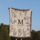 Family Name Flower Blanket, Last Name Woven Tapestry, Wedding Anniversary Gift With Initials, Christmas Present For Family, Gift For Mom Family Name Flower Blanket, Last Name Woven Tapestry, Wedding Anniversary Gift With Initials, Christmas Present For Family, Gift For Mom