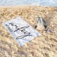 Wifey Hubby Custom Beach Towel, Custom Wedding Proposal Gift, Bride Beach Towel, Personalized Beach Towel, Bachelorette Bride Beach Towel