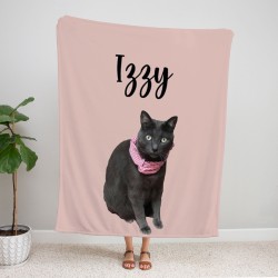 Custom Pet Photo Name Blanket, Dog/Cat Personalized Blanket, Pet Memorial Blanket, Custom Pet Photo Name Blanket, Pet Memorial Gift