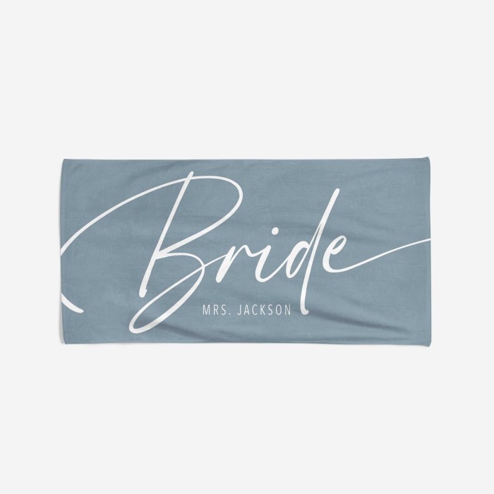 Personalized Mrs. Name Beach Towel, Bride Custom Beach Towel, Personalized Beach Towel, Honeymoon/Bachelorette Trip, Bridal Shower Gift