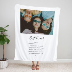 Best Friend Definition Blanket With Photo, Gift For Bestie, Soul Sisters, Gift for Family, Present For Her Him