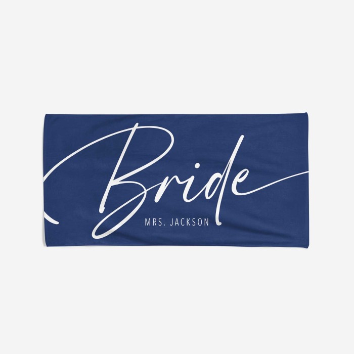 Personalized Mrs. Name Beach Towel, Bride Custom Beach Towel, Personalized Beach Towel, Honeymoon/Bachelorette Trip, Bridal Shower Gift