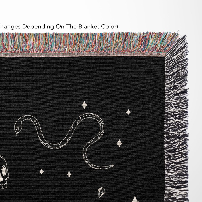 Custom Spirit Board Woven Blanket, Gothic Halloween Tapestry With Name, Personalized Couch Throw, Spooky Handmade House Decor