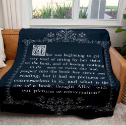 Custom Book Page Blanket, Personalized Favorite Quote Throw , Vintage Cottagecore Decor, Couch Blanket , Book Lover Gift, Dark Academia, Custom Throws