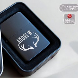 Personalized Engraved Monogram Lighter With Custom Name, Custom Initial, Cigar Lighter Case Gifts for Dad Husband,Gifts for Him, Groomsman