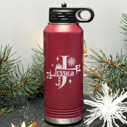 Custom Design Water Bottle With Name, Personalized Christmas  Water Bottle Gift,  Christmas Party Gift, Engraved Christmas Water Bottle