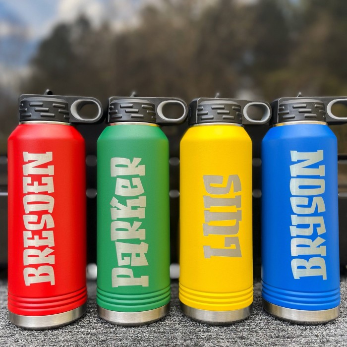 Personalized Laser Engraved Water Bottle With Custom Logo, Company Logo, Custom Text, Stainles Steel Insulated Water Bottle, Christmas Gift Personalized Laser Engraved Water Bottle With Custom Logo, Company Logo, Custom Text, Stainles Steel Insulated Water Bottle, Christmas Gift