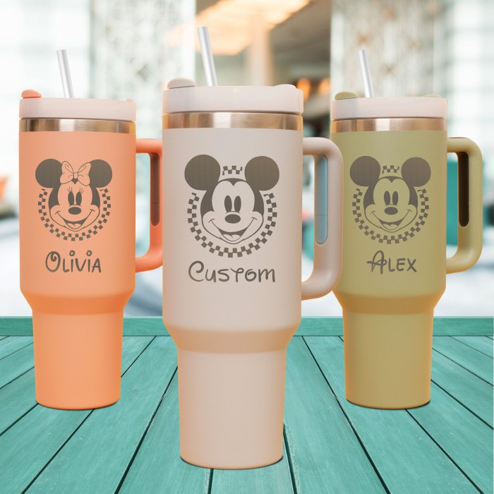 Personalized Disney Tumbler With Handle, First Family Disney Custom Name Gift, Mickey Disney 40oz Tumbler, Christmas Family Mouse Gift Personalized Disney Tumbler With Handle, First Family Disney Custom Name Gift, Mickey Disney 40oz Tumbler, Christmas Family Mouse Gift
