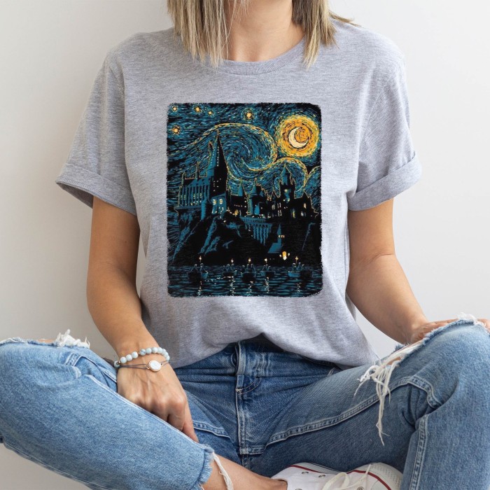 Starry Night Shirt, Magic Wizard Castle Boat, Magic School, Book Nerd Gift, Fantasy Shirt, Wand Wizard, Vacation, Mischief