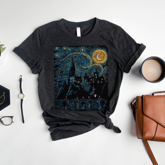 Starry Night Shirt, Magic Wizard Castle Boat, Magic School, Book Nerd Gift, Fantasy Shirt, Wand Wizard, Vacation, Mischief