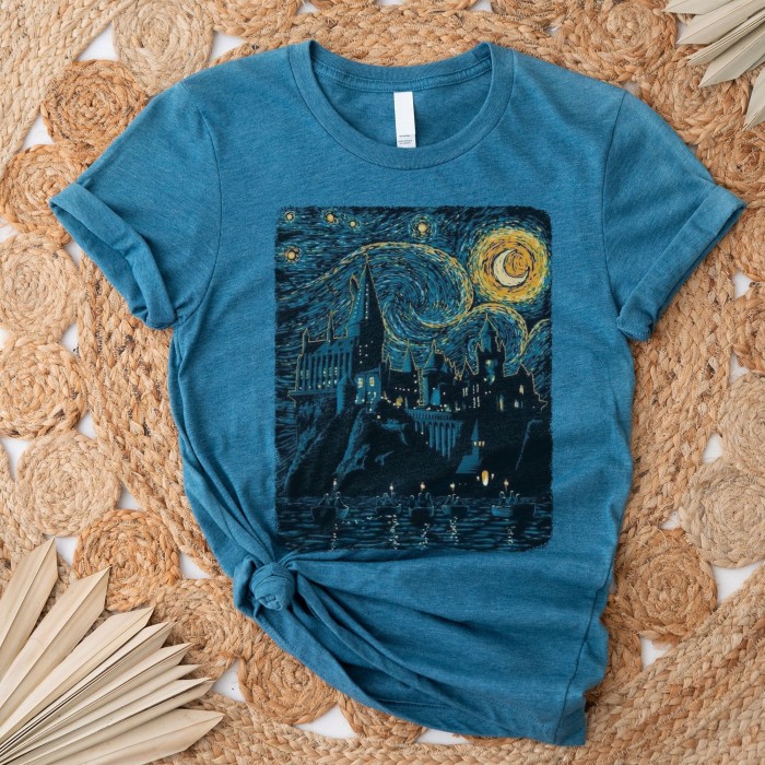 Starry Night Shirt, Magic Wizard Castle Boat, Magic School, Book Nerd Gift, Fantasy Shirt, Wand Wizard, Vacation, Mischief