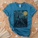 Starry Night Shirt, Magic Wizard Castle Boat, Magic School, Book Nerd Gift, Fantasy Shirt, Wand Wizard, Vacation, Mischief