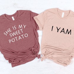 She Is My Sweet Potato, Couple Thanksgiving Shirts, Yam Couple Shirts, Funny Sweet Potato Couple Shirts, Fall Shirts She Is My Sweet Potato, Couple Thanksgiving Shirts, Yam Couple Shirts, Funny Sweet Potato Couple Shirts, Fall Shirts