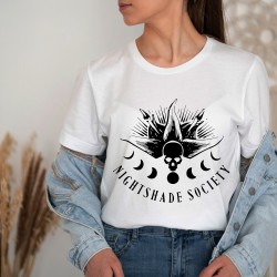 Nightshade Society T-Shirt, Wednesday Addams Shirt, Addams Family Shirt, Gothic Shirt, Skull Shirt, Wednesday Shirt, Wednesday Society Tee Nightshade Society T-Shirt, Wednesday Addams Shirt, Addams Family Shirt, Gothic Shirt, Skull Shirt, Wednesday Shirt, Wednesday Society Tee