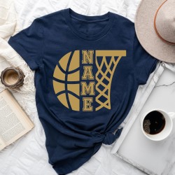 Customized Basketball Shirt, Personalized Basketball Shirt, Basketball Season Tee, Your Name Basketball, Game Day Shirt