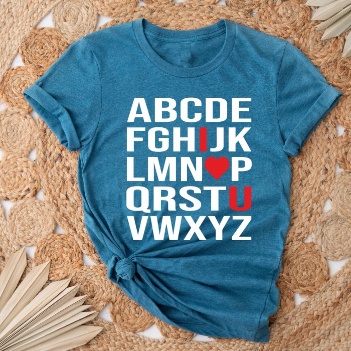 Alphabet ABC I Love You T Shirt, Valentines Day Heart Gifts T-Shirt, Couple Shirt, Funny Valentines Day Shirt, Heart Shirt Alphabet ABC I Love You T Shirt, Valentines Day Heart Gifts T-Shirt, Couple Shirt, Funny Valentines Day Shirt, Heart Shirt