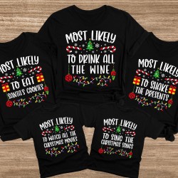 Most Likely To Funny Christmas Shirt, Family Christmas Matching Shirt, Funny Christmas Party, Family Christmas Shirts, Group Shirts